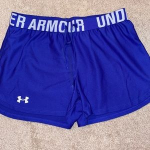 Royal blue Under Armour shorts size small.